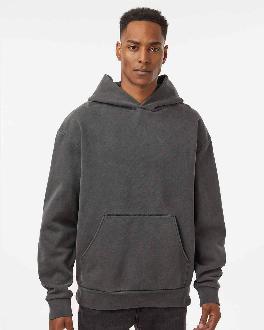 NEW INDEPENDENT TRADING COMPANY heavyweight hoodie in muted black